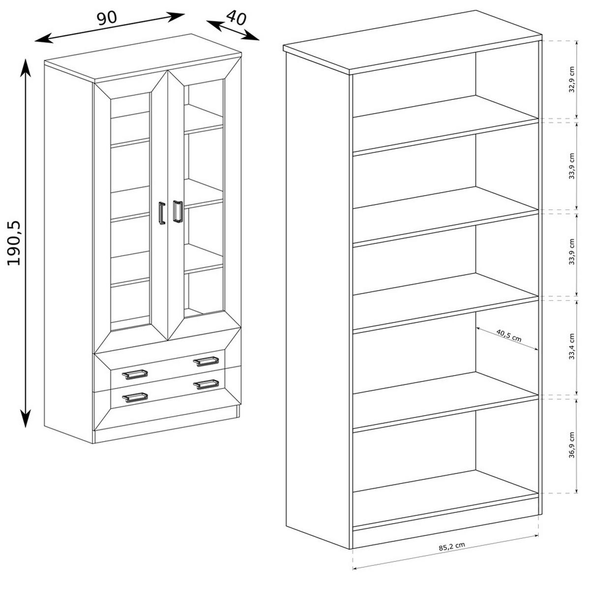 WOHNZIMMER-SET 3-TLG. Teora-161 - Braun, Holzwerkstoff (348/191/50cm) - Lomado