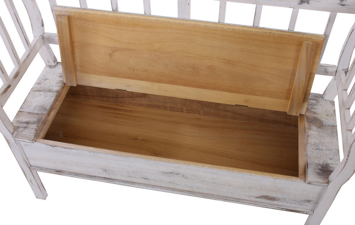 SITZBANK STAUFACH SHABBY-LOOK Cremeweiß - Weiß, Holz (119/85/40cm) - MCW