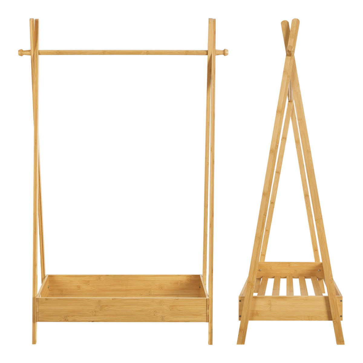 GARDEROBENSTÄNDER Sola - Naturfarben, Holz (73/126/42cm) - [en.casa]