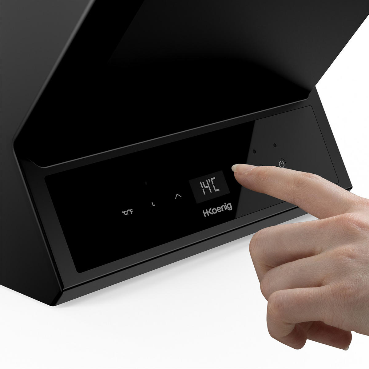 WEINKÜHLER LVX28 Schwarz, 2 Flaschen, elektrisch 87W - Schwarz, Metall (9/25cm) - HKoenig