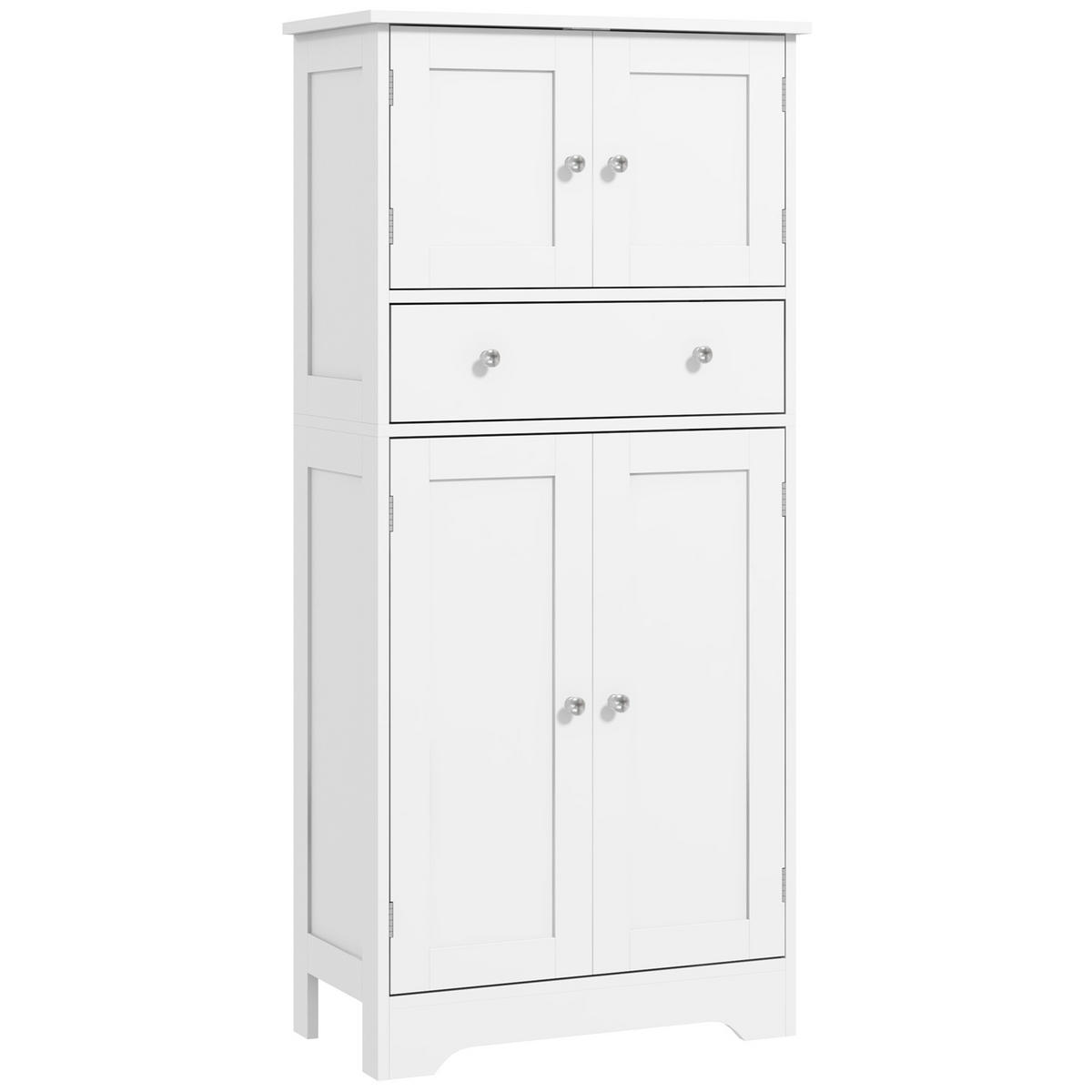 HIGHBOARD DE-11150 Verstellbarer Boden & Schublade Weiß - Weiß, Holzwerkstoff (30/128/60cm) - ComfortXL
