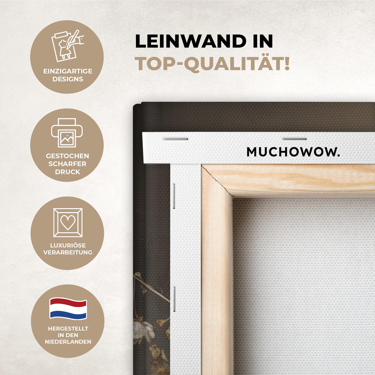 LEINWANDBILD Stilleben - Blumen - Blumenstrauß - Vase - Wein Wanddeko Schlafzimmer 60x90 cm - Schwarz, Textil (60/90cm) - MuchoWow