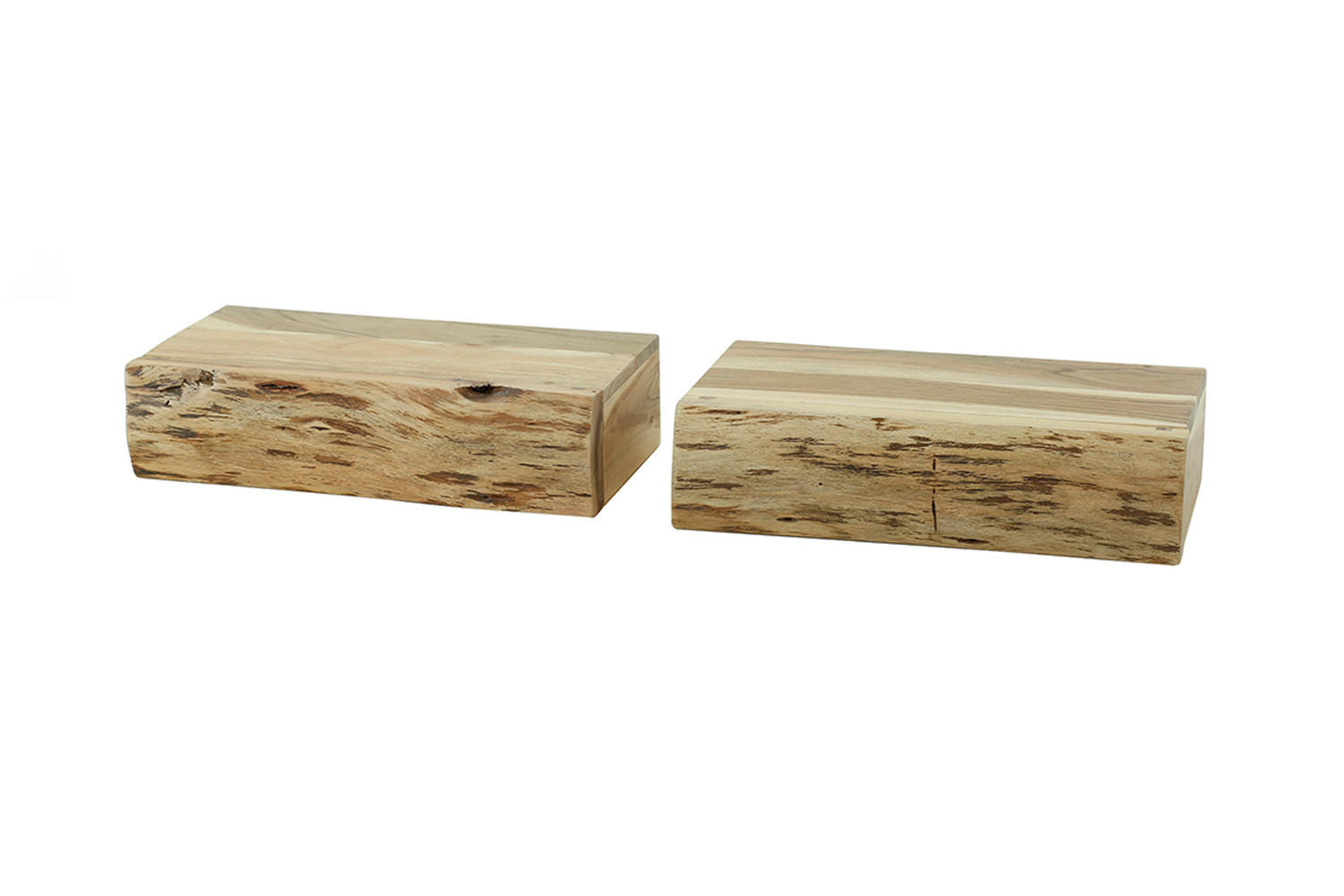 NACHTTISCH SESA 2ER SET Holz Akazie - Braun, Holz (40/10/20cm) - KAWOLA
