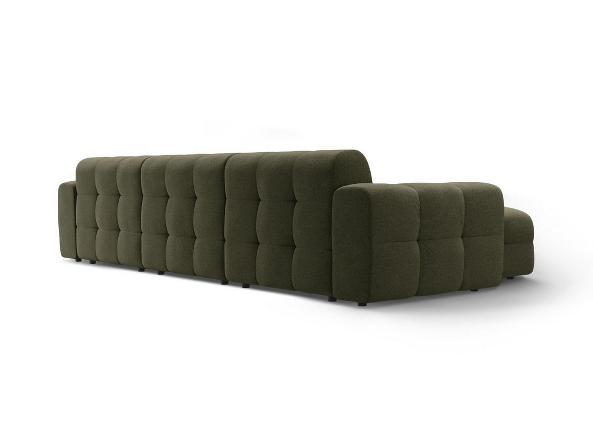 ECKSOFA links Kendal aus strukturiertem Stoff amazonasgrün 5 Sitzplätze - Waldgrün, Textil (173/357cm) - Micadoni