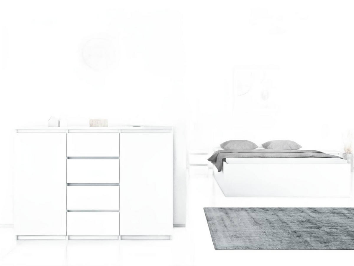KOMMODE 2d4s 140 weiss - Weiß, Holzwerkstoff (140/99/35cm) - roe furniture