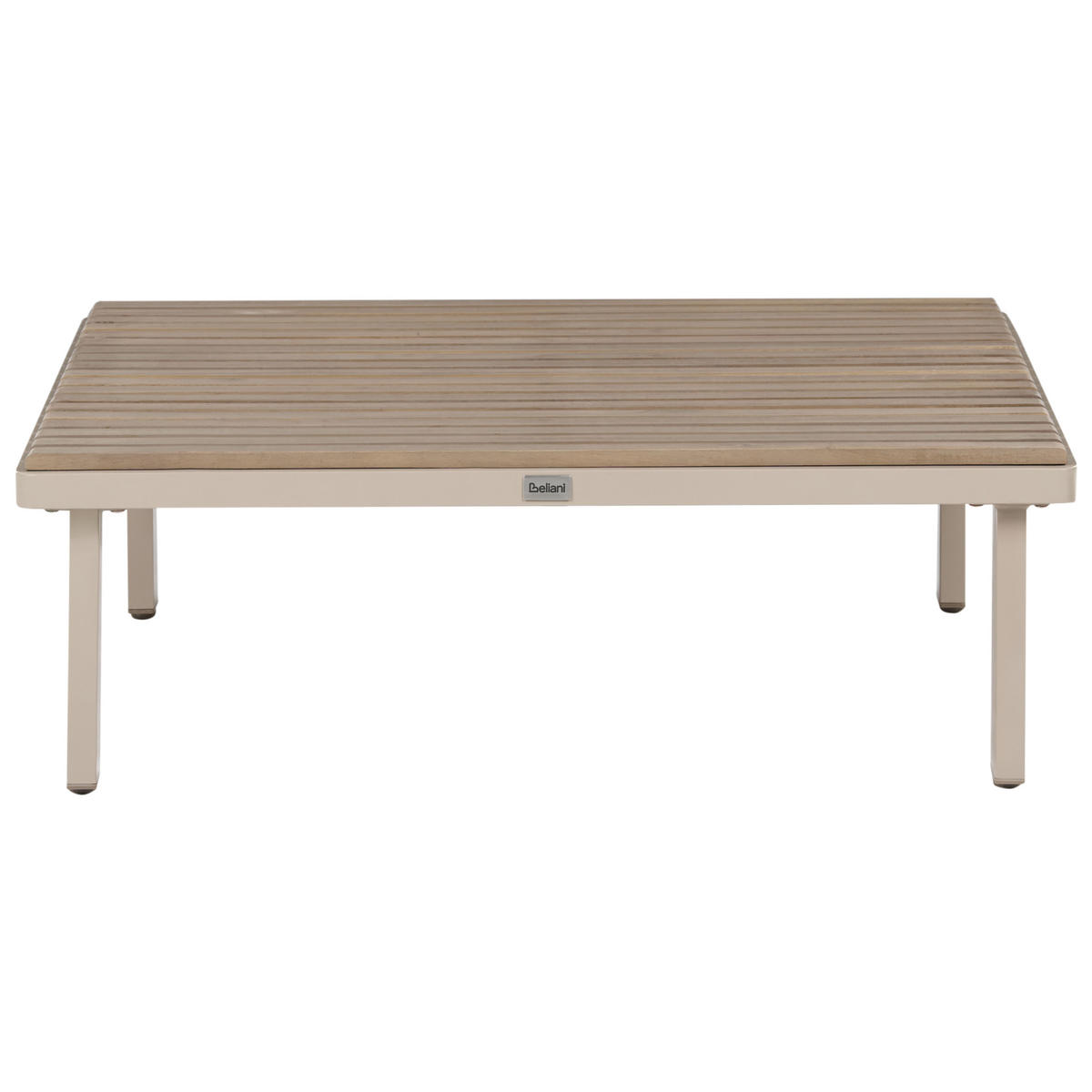 OUTDOOR-COUCHTISCH 90/70 cm Akazienholz Beige Fivizzano - Hellbraun/Beige, Holz (90/70/30cm) - Beliani