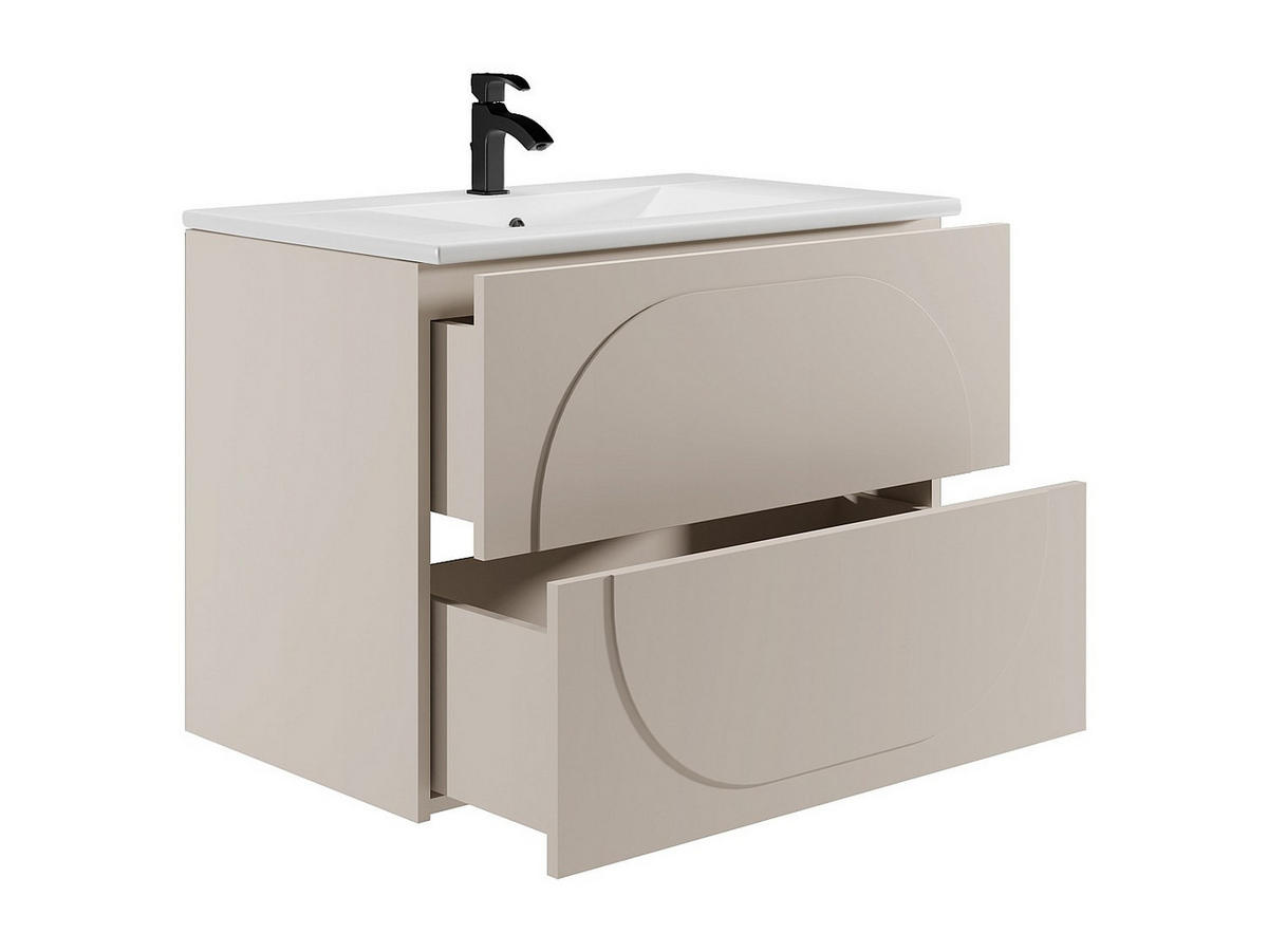 EINZELWASCHTISCH - 80cm x 46cm - MDF - beige - VUTOMA - Beige, Holz (80/60/46cm) - Vente-Unique