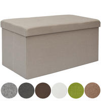 SITZBANK Faltbar, 76/38/38 cm, mit Trennwand, 80 Liter, Beige - Beige, Kunststoff (38/38/76cm) - Dunedesign