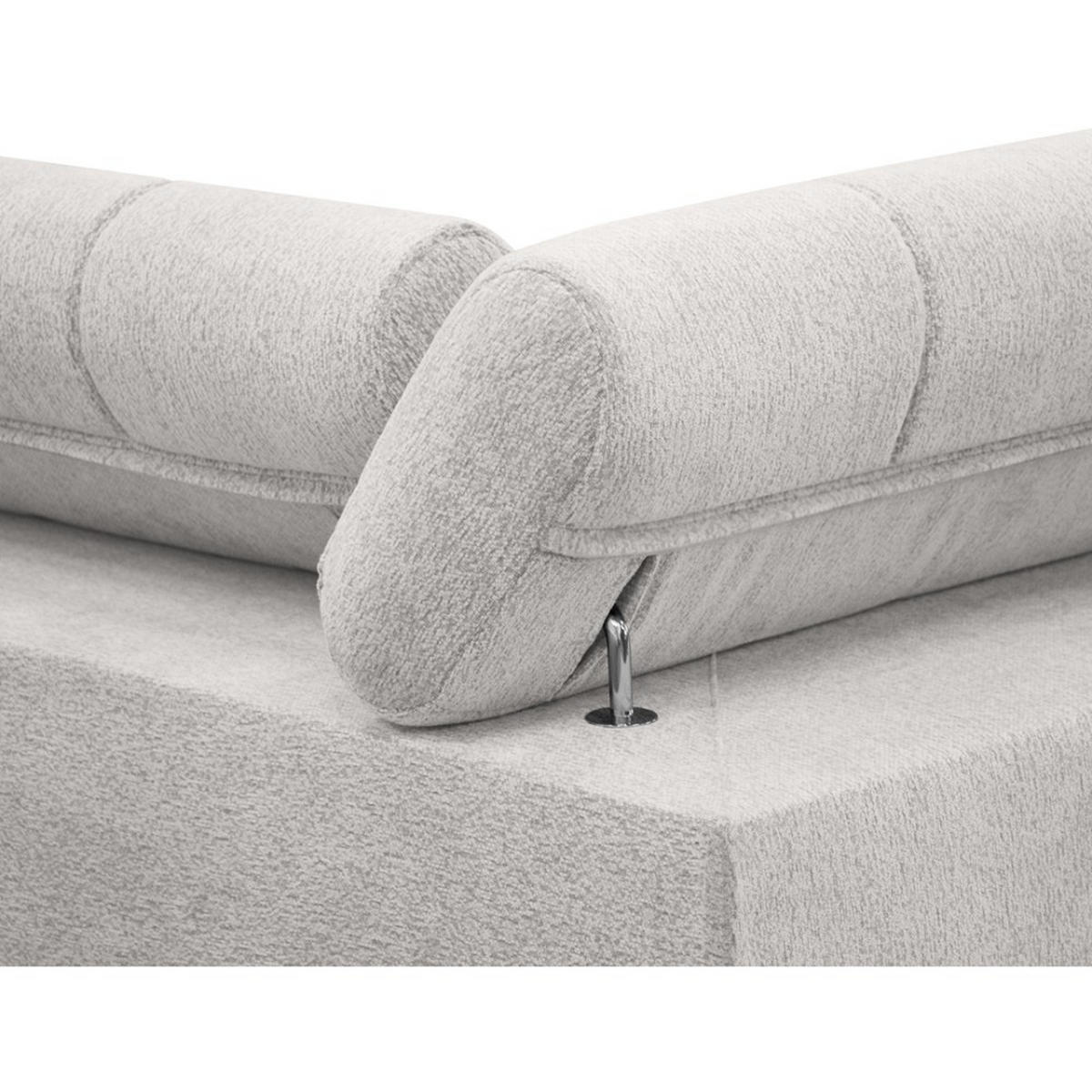 ECKSCHLAFSOFA Vinni Beige, Chenille-Stoff, rechts - Beige, Textil (265/205cm) - Beautysofa