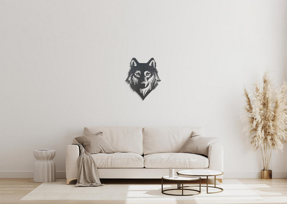 WANDDEKO Schwarz 68/82 cm - Schwarz, Metall (2.86/82/2cm) - KUNSTLOFT