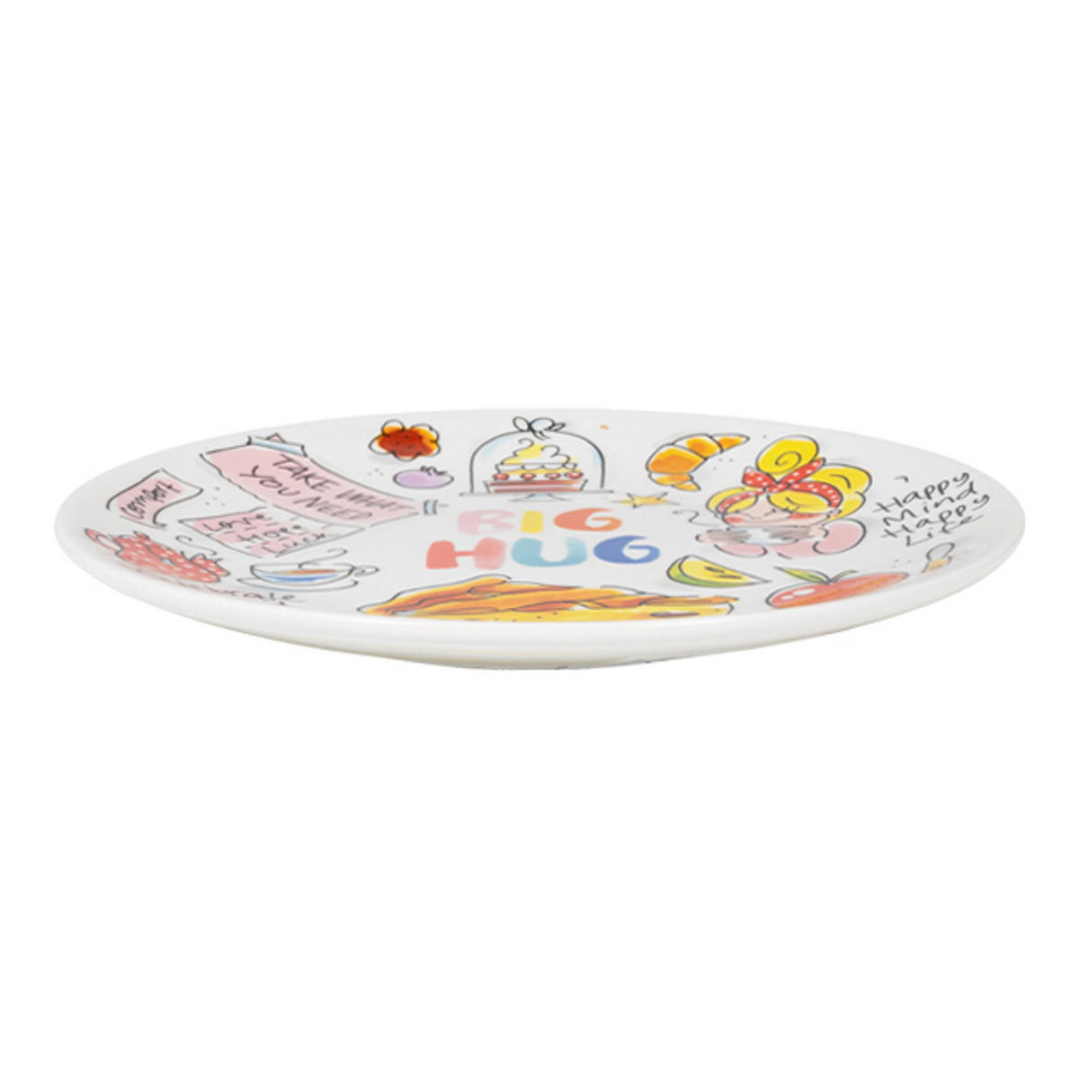 KUCHENTELLER Dicke Umarmung in Bunt - 18cm - Multicolor, Keramik (18/18/2cm) - Blond Amsterdam