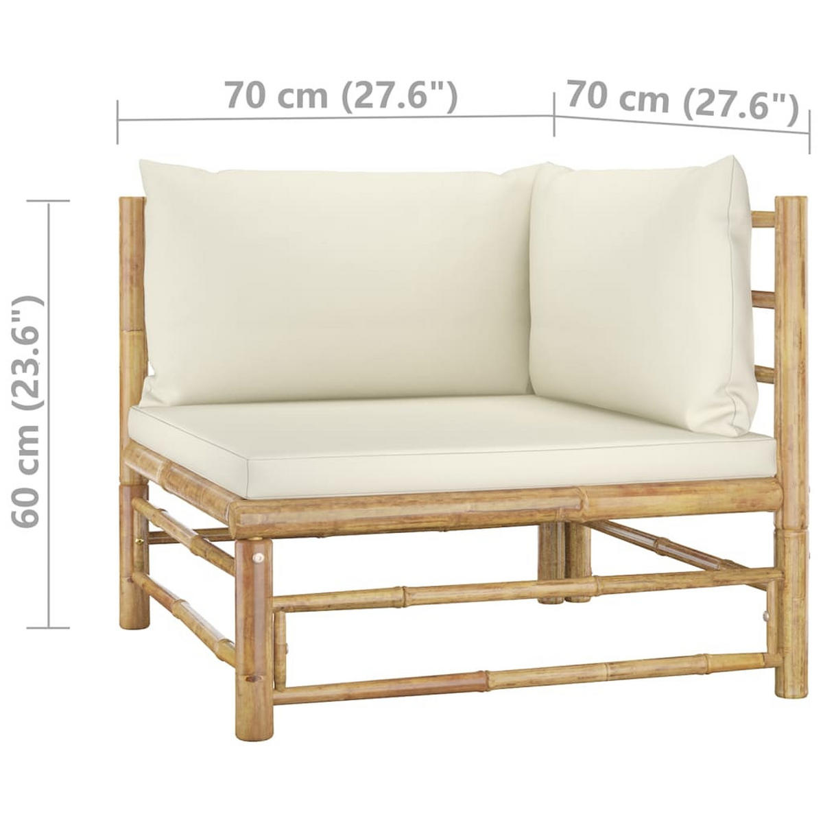 GARTENSET Resch 9-teilig - Weiß, Naturmaterialien - Nettlife