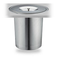 MÜLLEIMER Arbeitsplatte - Silberfarben, Metall (27/25/27cm) - Relaxdays