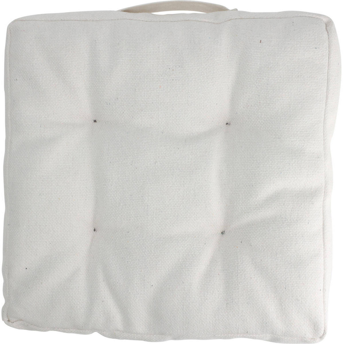 STUHLKISSEN 40/40/6 cm - Weiß, Naturmaterialien (40/40cm) - Home Styling Collection
