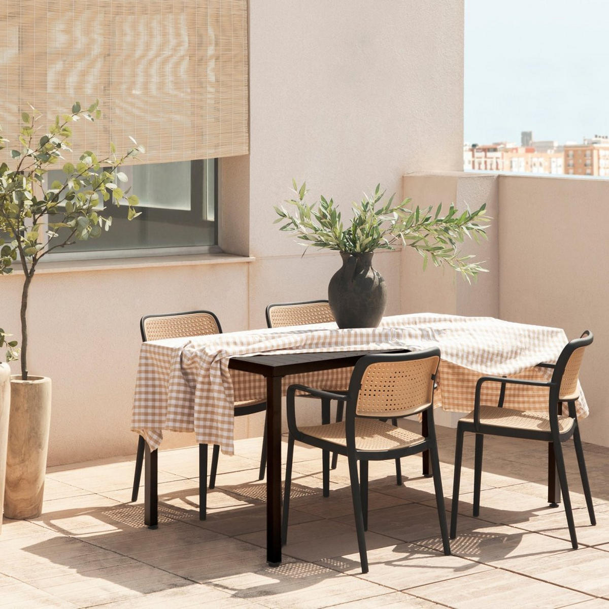 STUHL FÜR DRAUSSEN Kaira Zweifarbig 57 cm x 81 cm - Multicolor, Kunststoff (57/81/54cm)