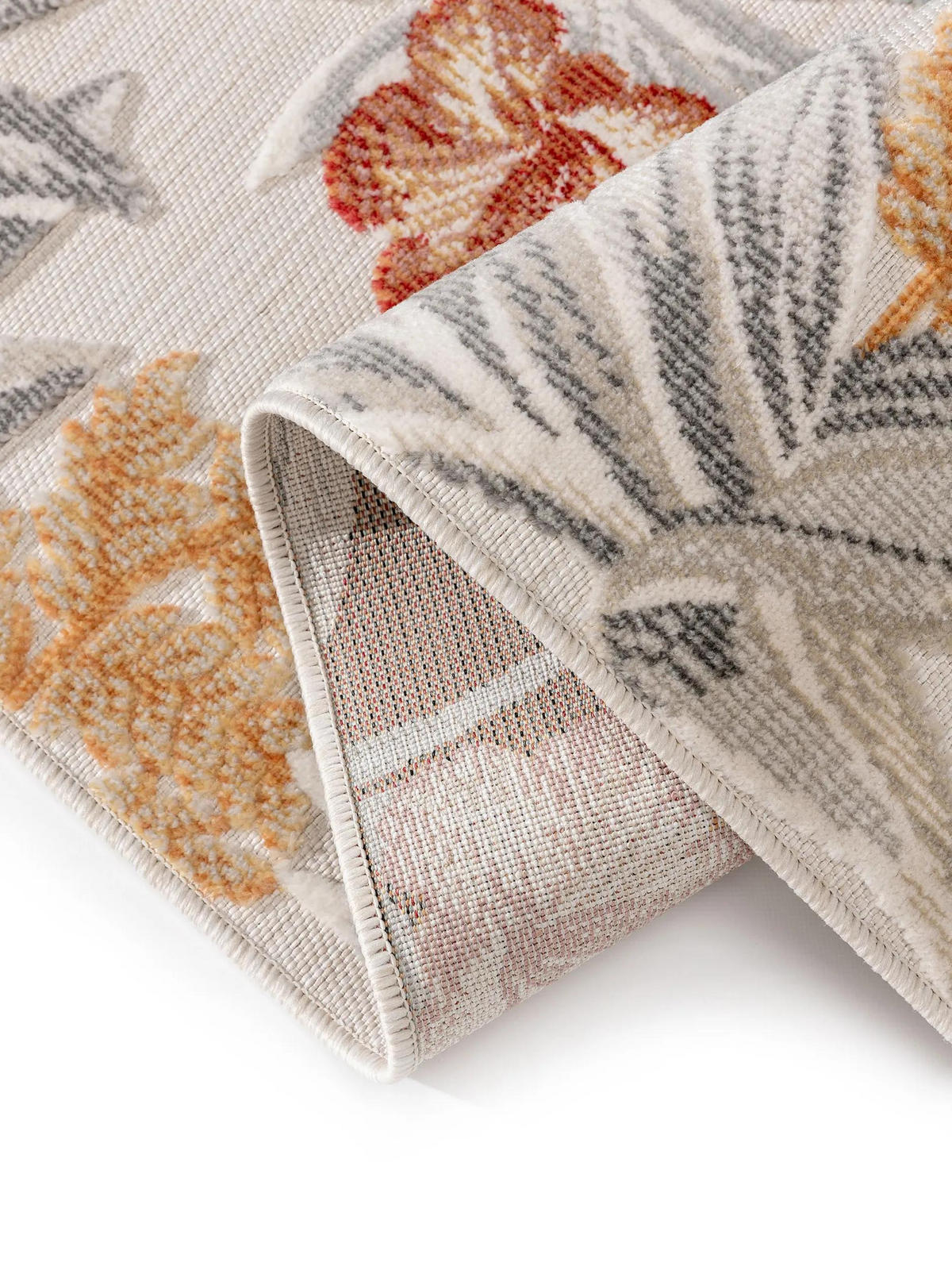 VNITŘNÍ a venkovní běhoun Flora Vícebarevné 80x250 cm - krémová, plast/umělá hmota (80/250cm) - benuta