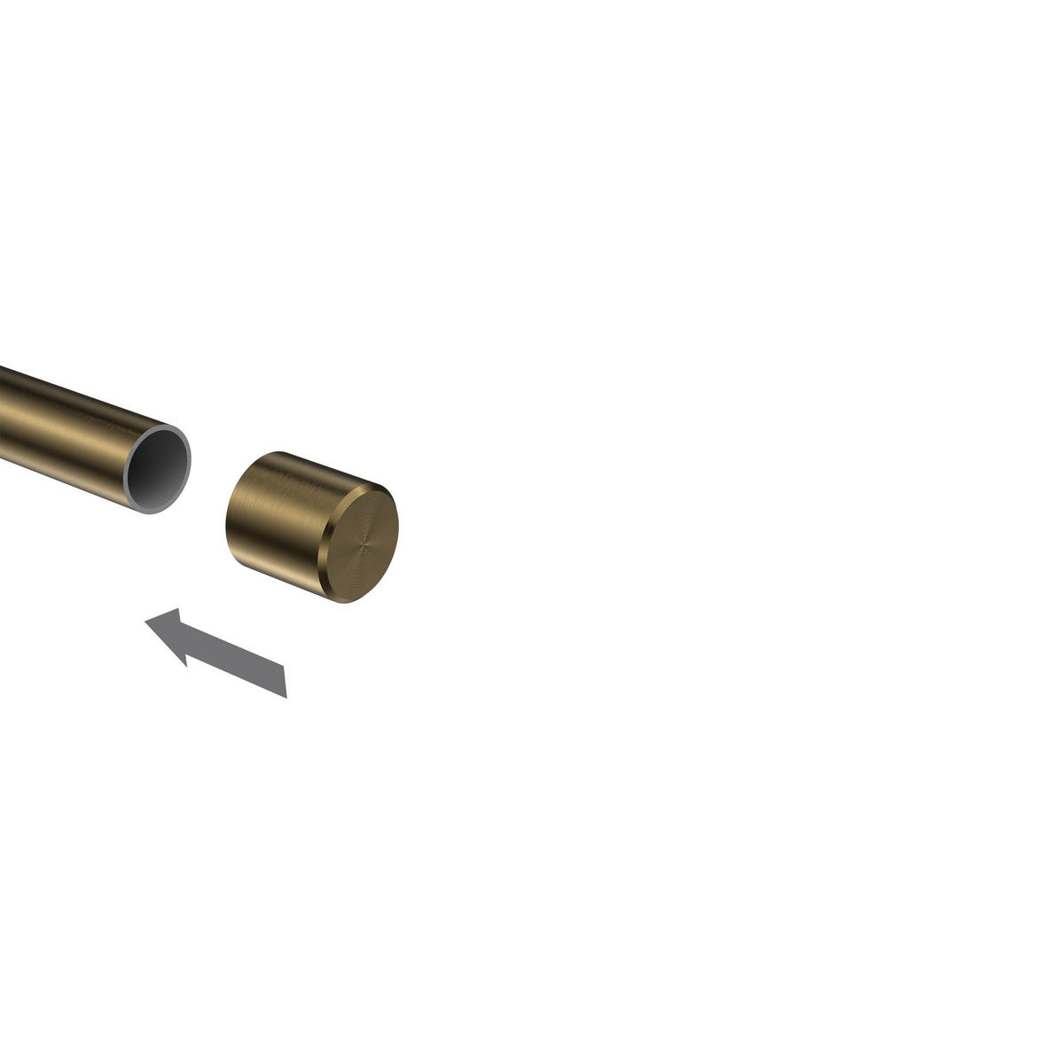 ENDSTÜCKE FÜR GARDINENSTANGEN 16 mm Ø, Lucan Messing Antik, Packung 2 Stück - Messingfarben/Bronzefarben, Metall (1.5/2.2/2.2cm) - INTERDECO