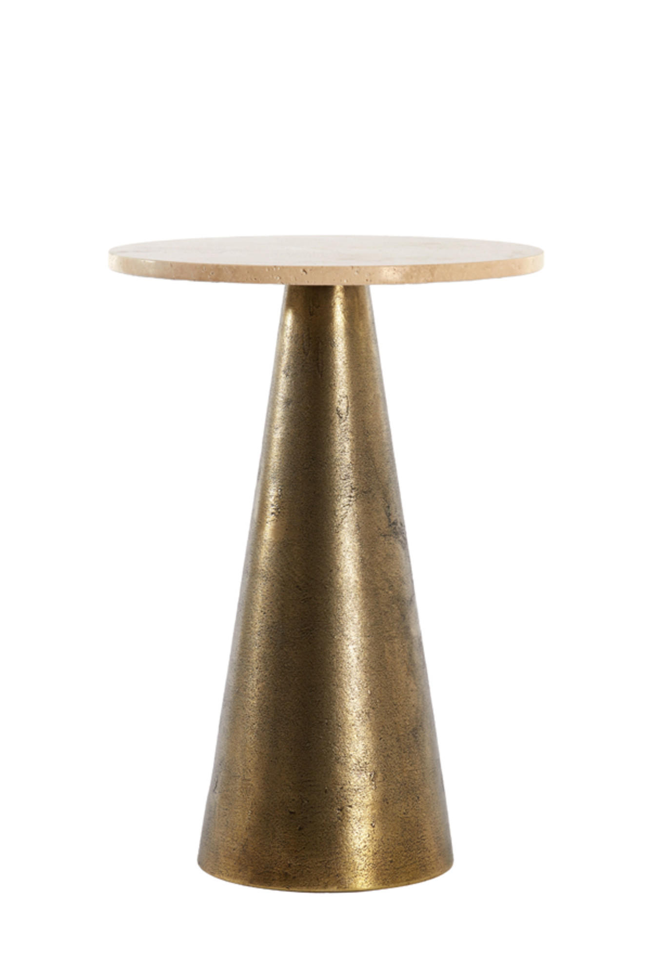 BEISTELLTISCH Ynez Braun Ø36/51 cm - Bronzefarben, Metall (36/36/51cm) - Light & Living