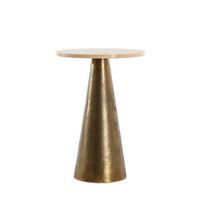 BEISTELLTISCH Ynez Braun Ø36/51 cm - Bronzefarben, Metall (36/36/51cm) - Light & Living