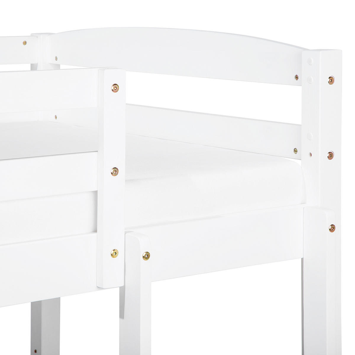 HOCHBETT Weiß 90-200 cm Regat - Weiß, Holz (90/200cm) - Beliani