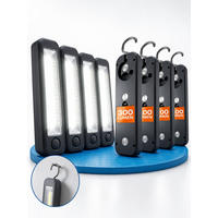 LED-ARBEITSLEUCHTE - praktische Batterie-Taschenlampe mit Magnet und Haken für Werkstatt und Zuhause, 4er-Set - Weiß, Kunststoff (5.5/2.9/22cm) - Northpoint