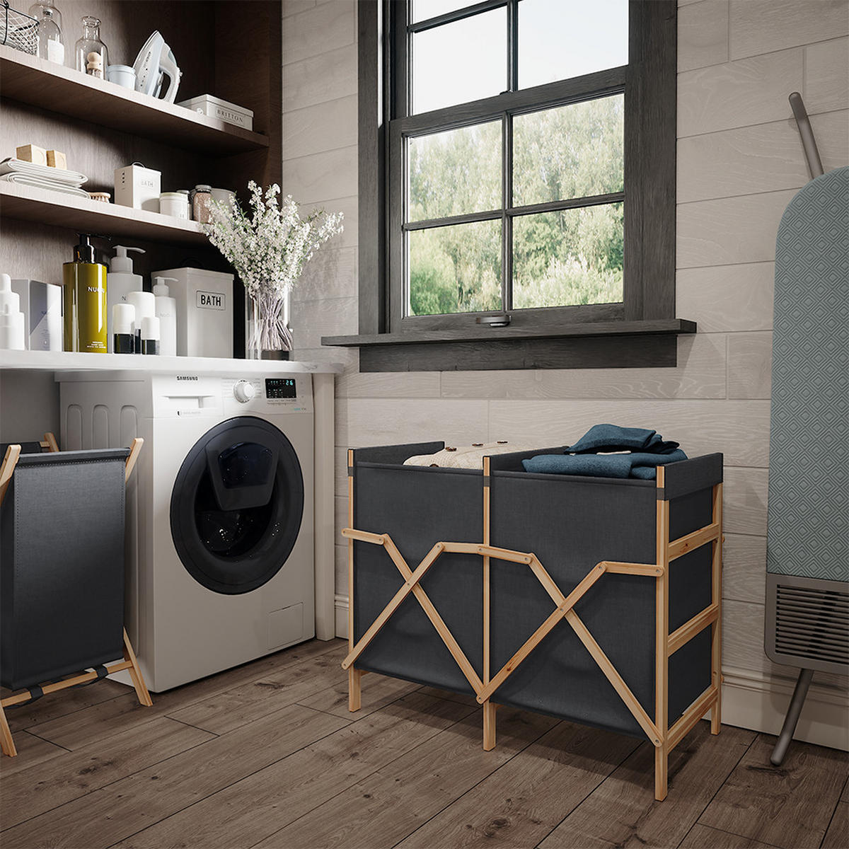 SKŘÍŇKA DO KOUPELNY Bruno Šedá - šedá, dřevo (80/64/40cm) - Vicco