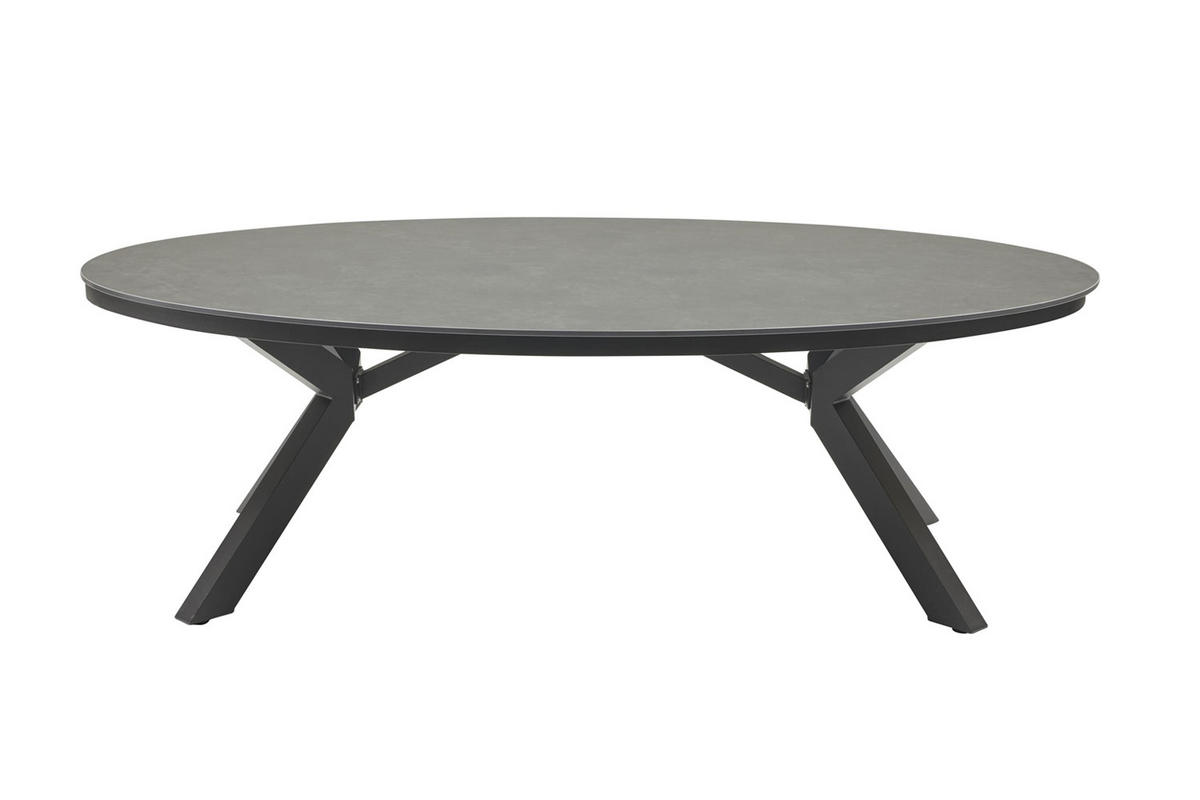 GARTENTISCH Malte 220x120x69 cm, Stein, Anthrazit - Anthrazit, Stein (120/220/69cm) - dasmöbelwerk