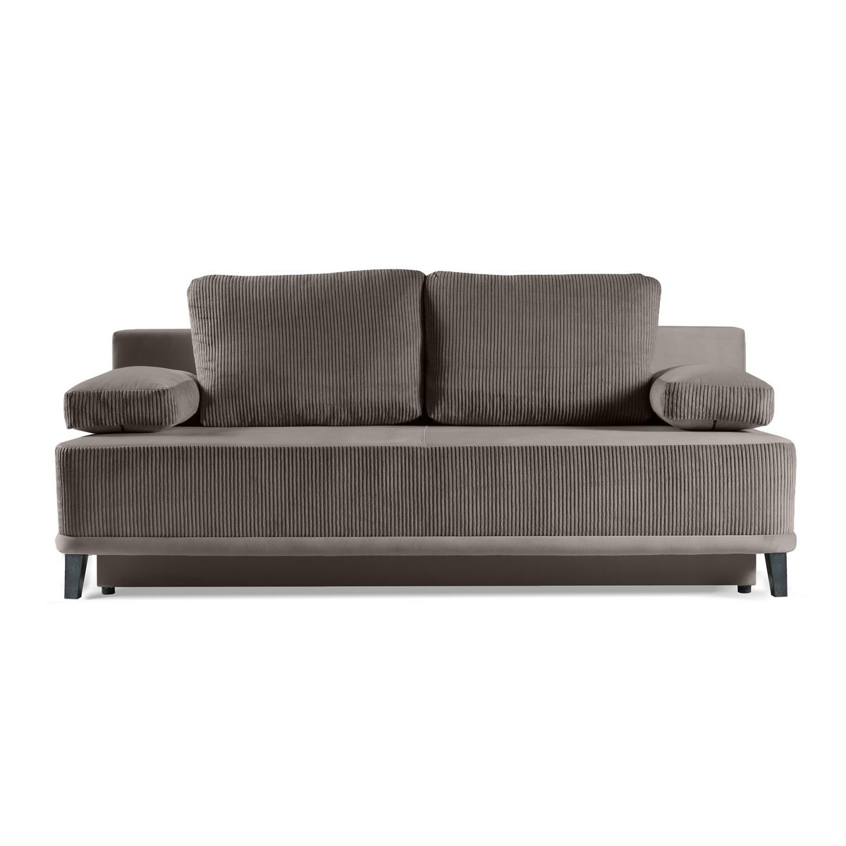 SCHLAFSOFA Riso 3-Sitzer mit Schlaffunktion, Braun - Braun, Textil (200/91/90cm) - Beautysofa