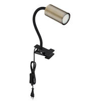 TISCHLEUCHTE Klemmleuchte Messing Schwarz - Messingfarben, Metall (29/10/41.5cm) - Globo Lighting