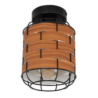DECKENLEUCHTE Metall Holzoptik Braun 2er Set - Braun, Metall (15/15/20.5cm) - Globo Lighting