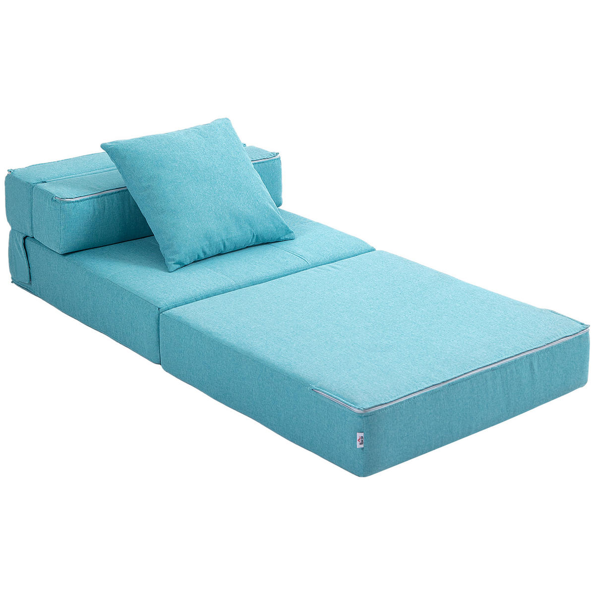 SCHLAFSESSEL DE-08268 2-in-1 mit abnehmbarem Bezug Hellblau - Blau, Textil (70/61/70cm) - ComfortXL