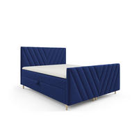 BOXBETT Carlito In überlänge - Blau, Holzwerkstoff/Textil (160/220cm) - Fun Möbel