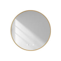 BADSPIEGEL Rund mit Beleuchtung Gold ф80 cm - Goldfarben, Glas (80/3.1/80cm) - EMKE