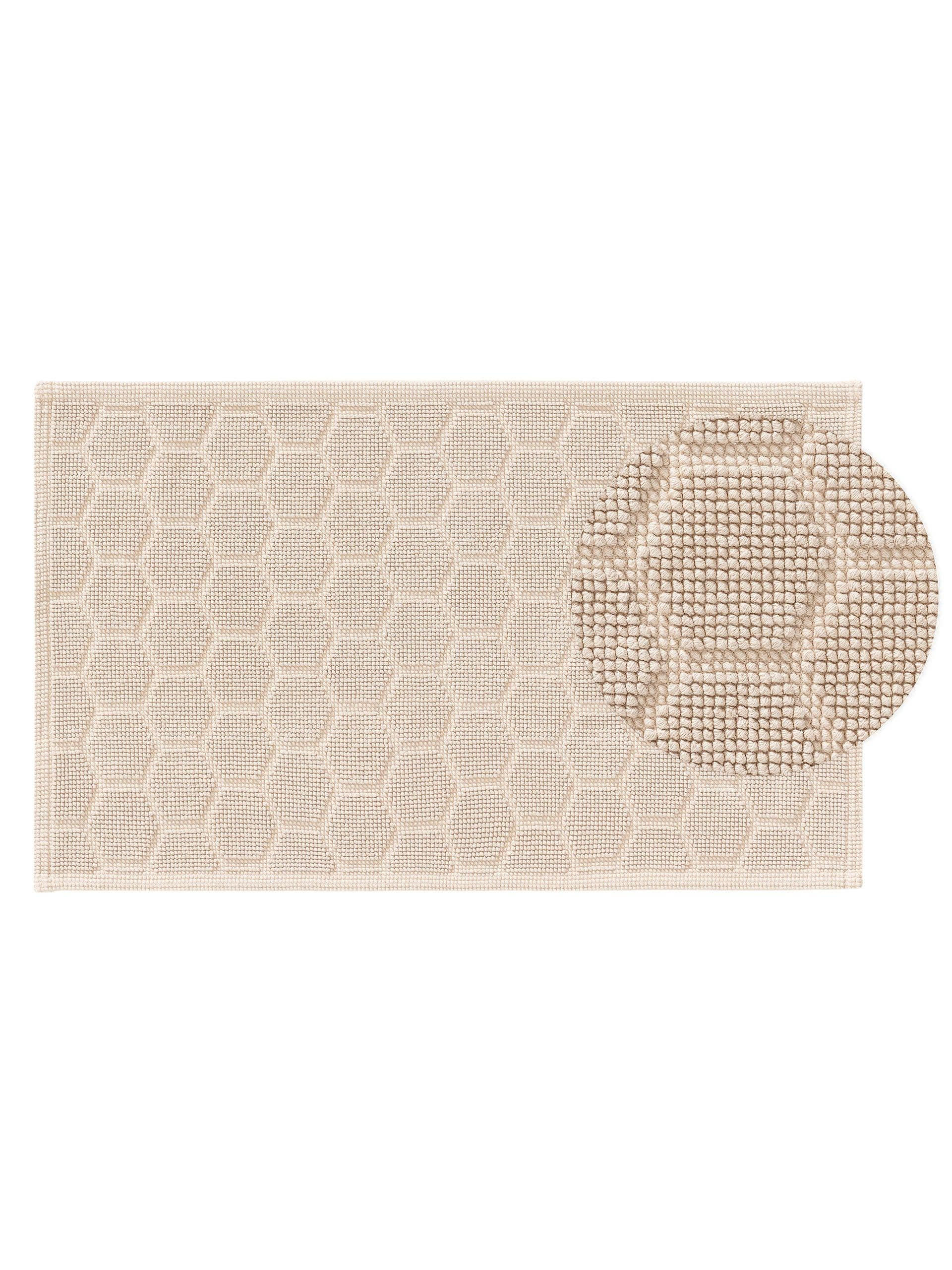 BADEMATTE Jojo Beige 50x80 cm - Beige, Textil (50/80cm) - benuta Nest