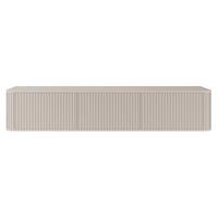 TV-HÄNGEBOARD Ovarlo Greige mit geriffelten Fronten 163/49/38 cm - Taupe, Holzwerkstoff (163.2/31.2/38cm) - Selsey