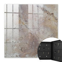 SCHLÜSSELBOX Schwarz 30x30 cm- Türöffnung nach rechts - Erdige Textur - Beige, Metall (30/30/5cm) - TULUP