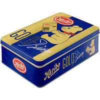 VORRATSDOSE flach HARIBO Goldbären Vintage Gold - Multicolor, Metall (23/7/16cm) - Nostalgic-Art