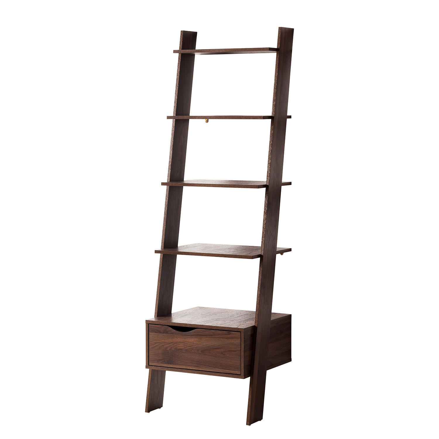 REGAL - Walnuss Dekor - Walnussfarben, Holzwerkstoff (55/180/48cm) - home24