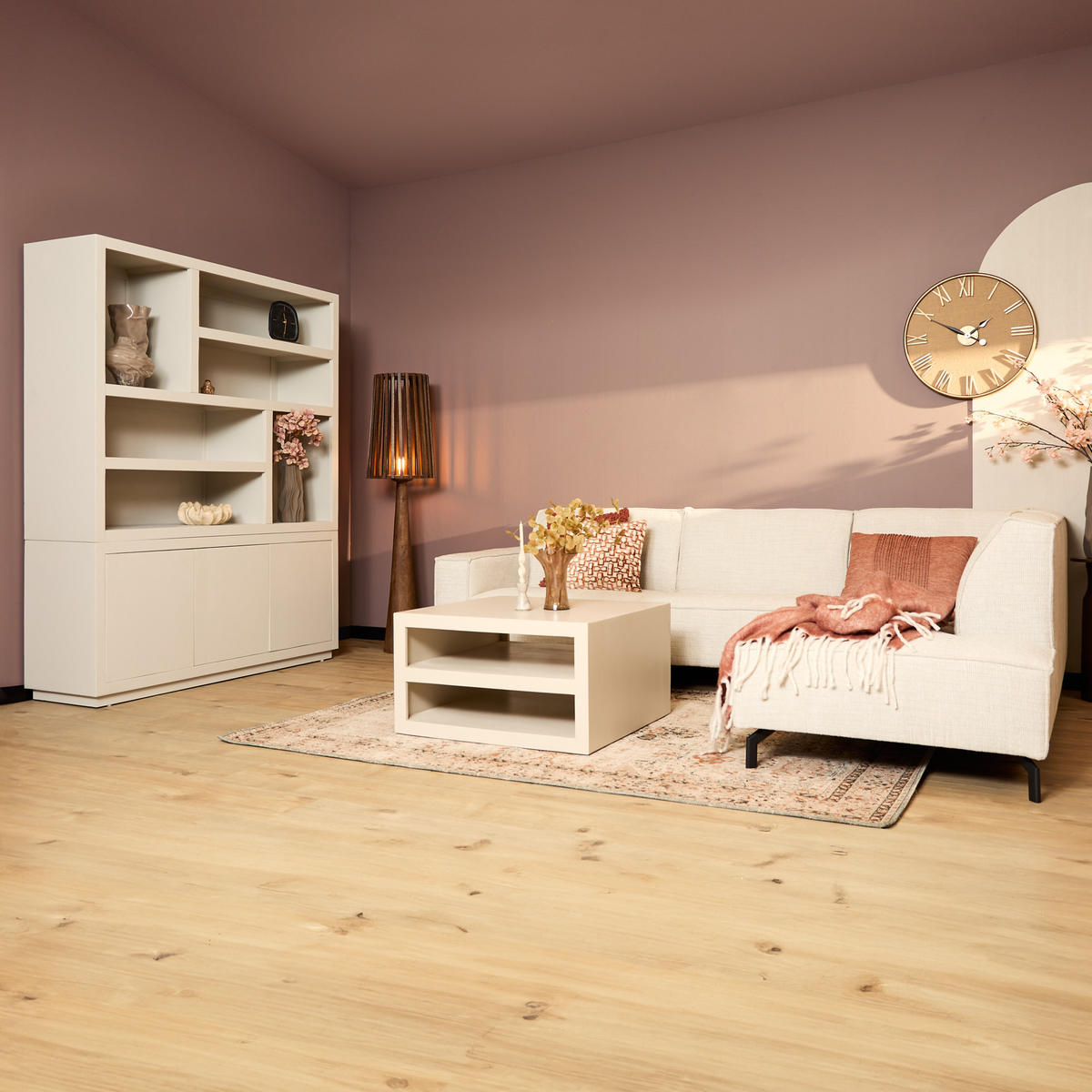 REGAL Brussel Beige 45/160/200 cm - Beige, Holz (160/200/45cm) - Starfurn