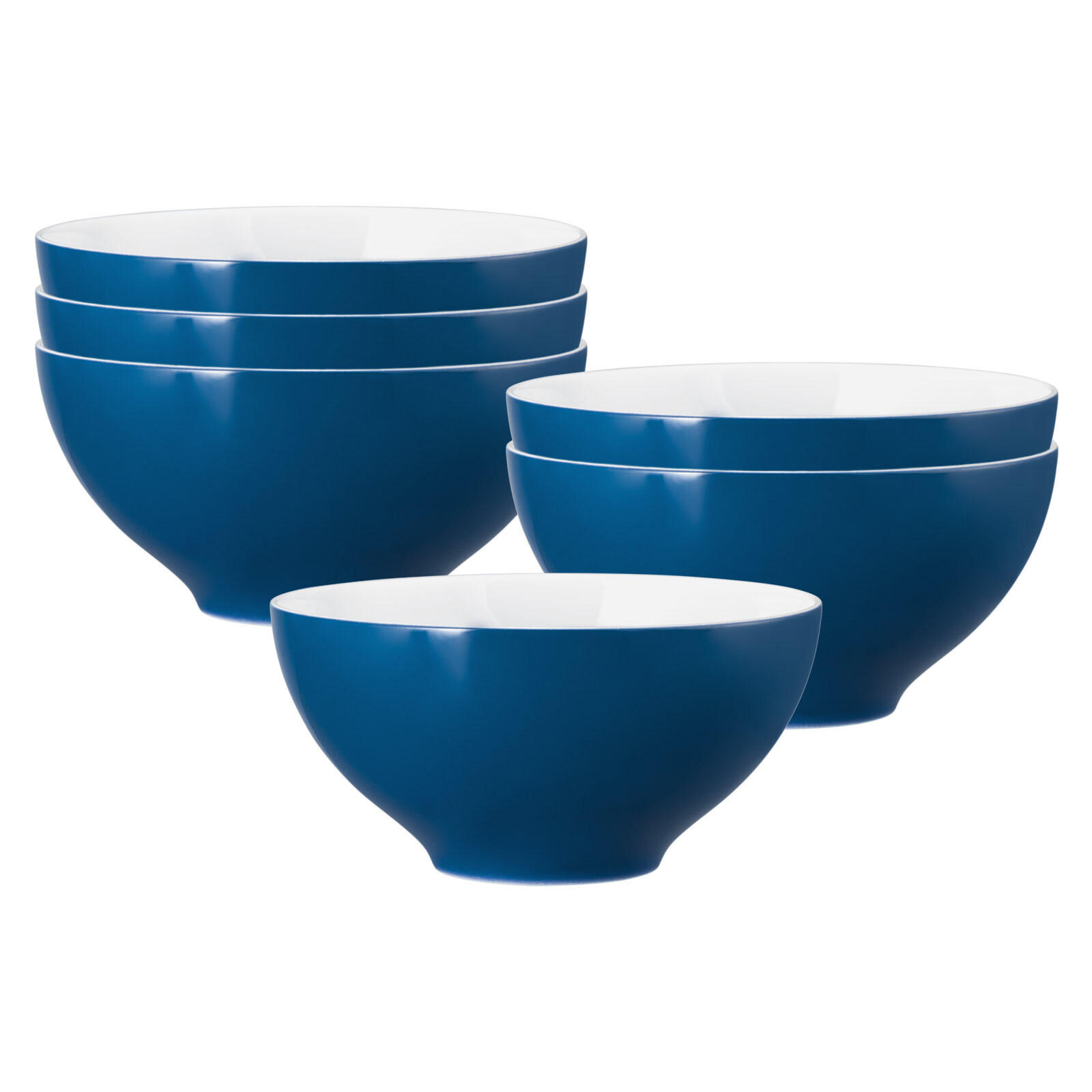 SCHÜSSELN Life Fashion Classic Blue ø 15,5 cm 6er Set - Blau, Keramik (15.5cm) - Seltmann Weiden