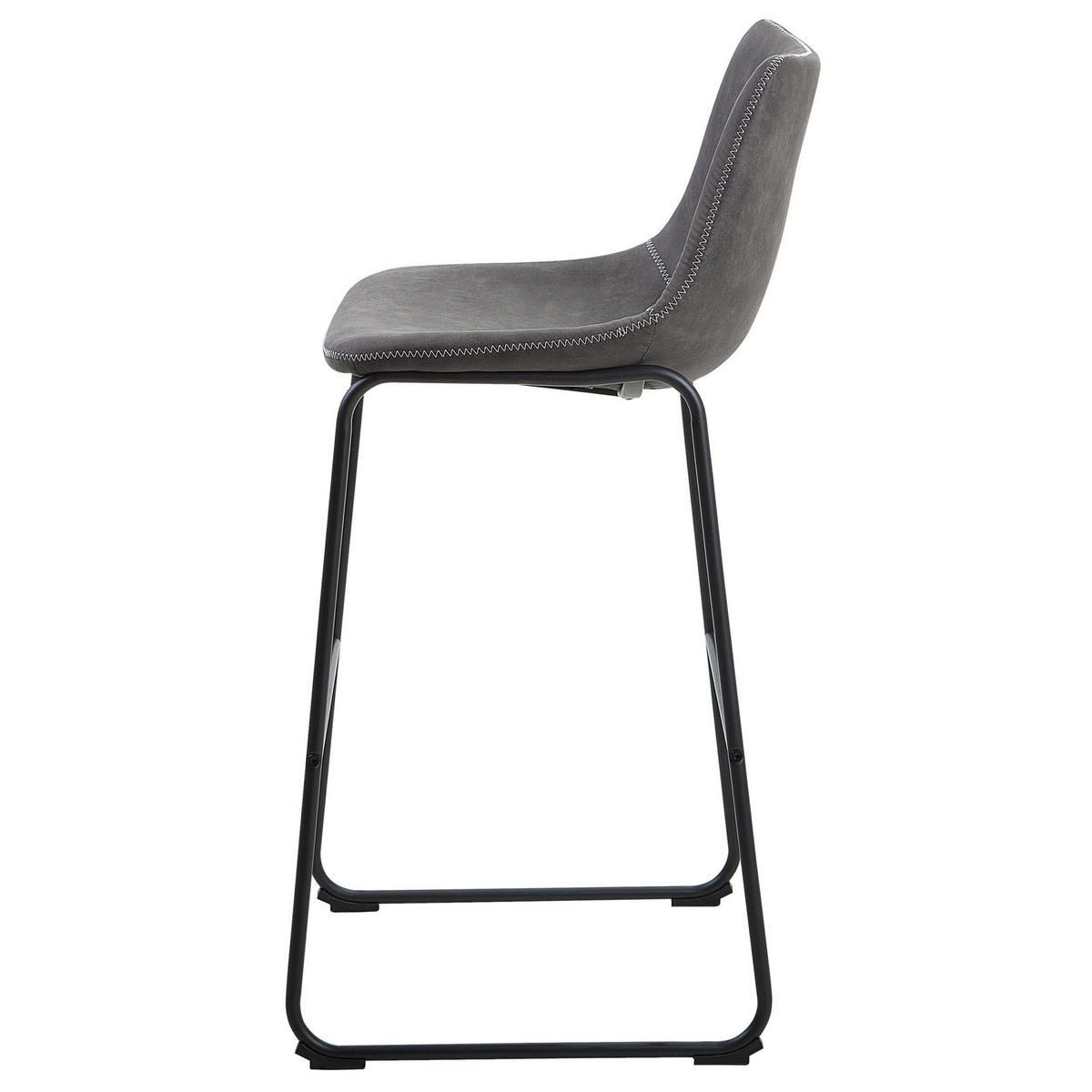 BARSTUHL 2er-Set Polsterbezug Grau Franks - Grau, Textil/Metall (46/99/46cm) - Beliani