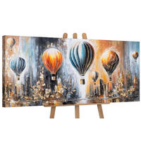 GEMÄLDE Sonniger Horizont auf Keilrahmen 115x50 cm - Multicolor, Holz (115/50cm) - YS-art gallery