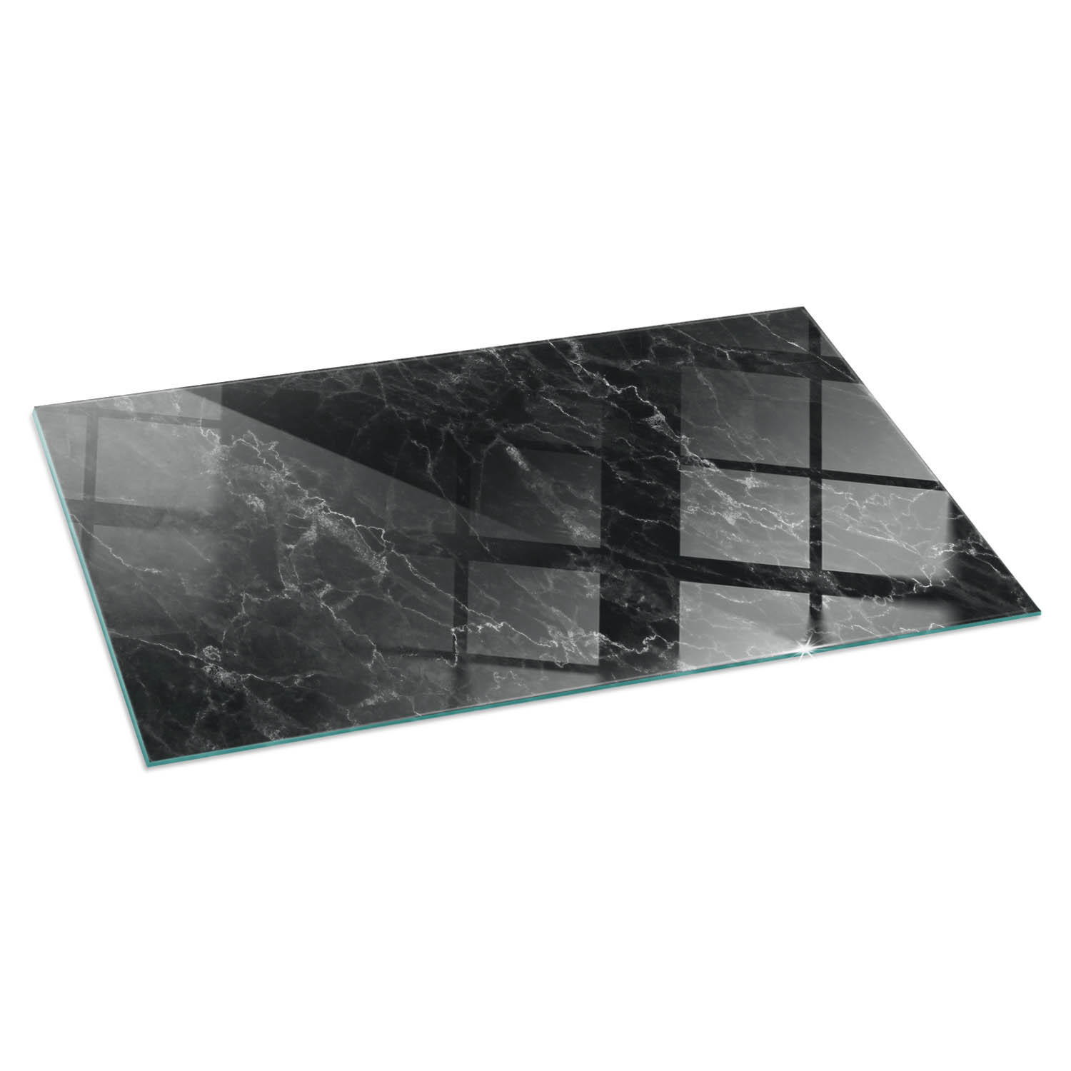 ArtPrintCave Glasplatte Schwarz 100x50x0.4 cm