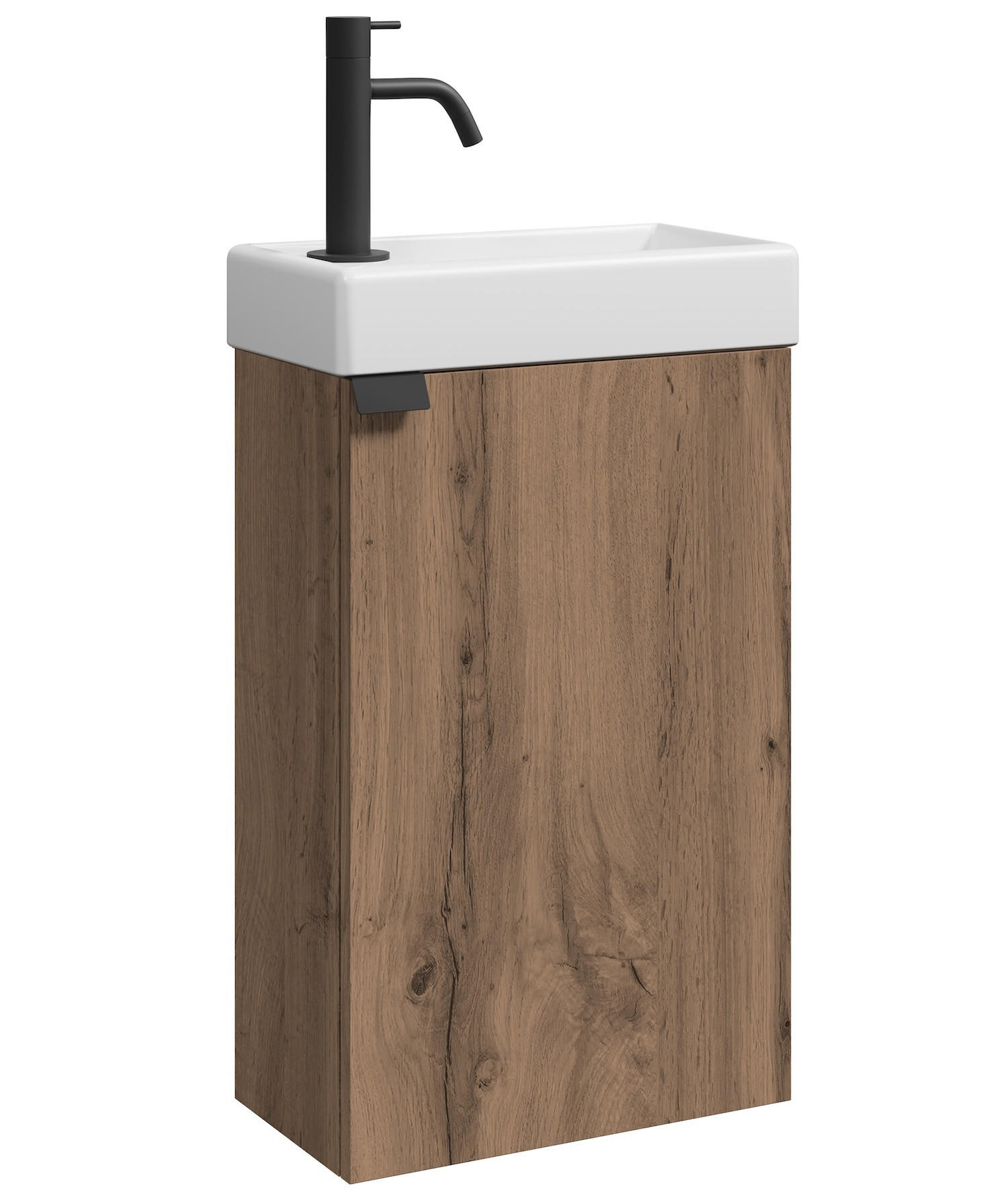 GÄSTE-WC-MÖBELSET Apollo 2 Teile Eiche Braun - 40 x 22 x 64 cm - Eichefarben/Braun, Holz (40/68/22cm) - Badplaats