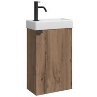 GÄSTE-WC-MÖBELSET Apollo 2 Teile Eiche Braun - 40 x 22 x 64 cm - Eichefarben/Braun, Holz (40/68/22cm) - Badplaats