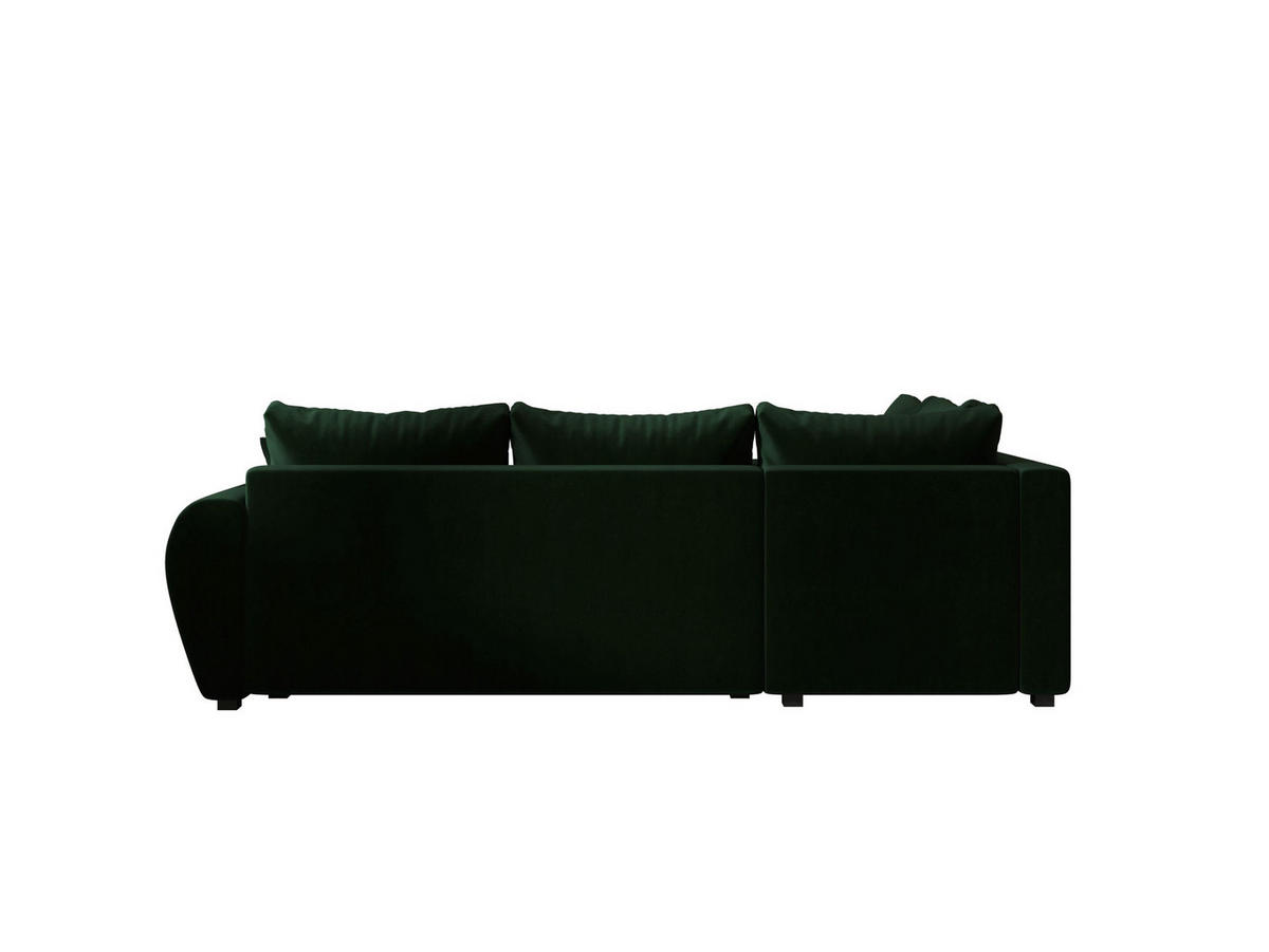 ECKSOFA MOLISA L PLUS Itaka 10 Rechts mit Schlaffunktion - Dunkelgrün, Textil (235/175cm) - Bedante
