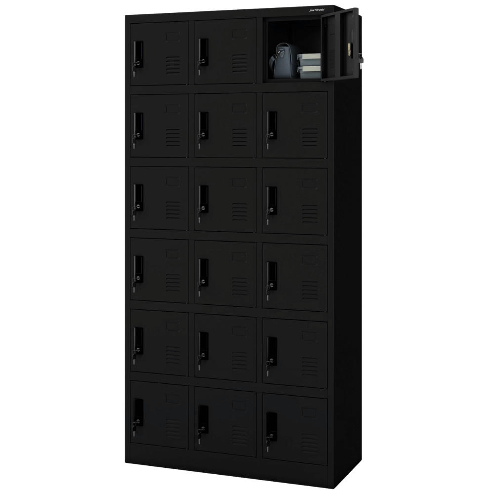 Jan Nowak Schliessfachschrank Schwarz 90x185x40 cm