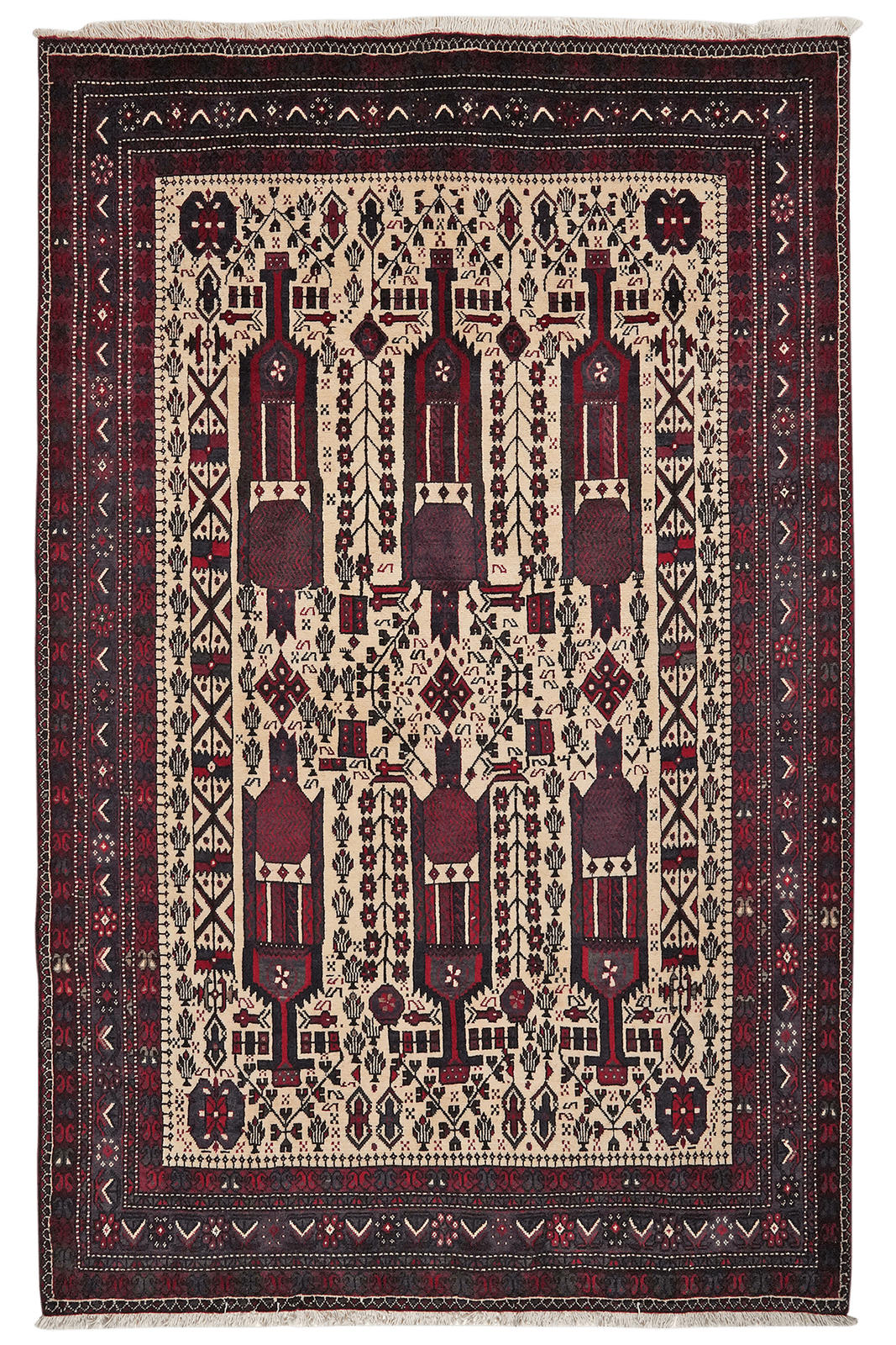 ORIENTTEPPICH handgeknüpft Afshar Beige 247/160 cm Schurwolle - Beige, Textil (160/247cm) - Looma