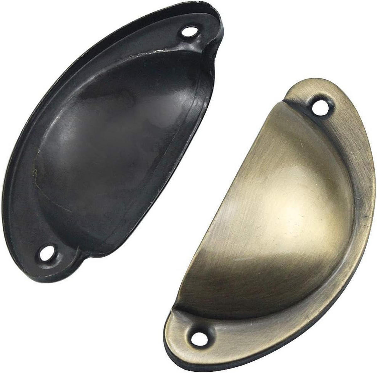 MÖBELGRIFF Schwarz 12er-Set 80x35 mm - Schwarz, Metall (3.5/2.5/8cm)