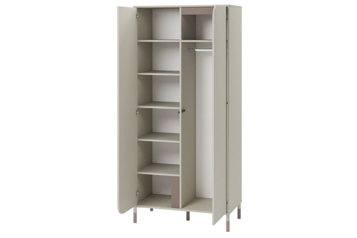 KINDERKLEIDERSCHRANK HARMONY 1 - Kaschmir, Holzwerkstoff (92/201/50cm) - Meblini